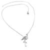 Les Trésors De Lily [P9664] - Collier Argent 'Flamant Rose' argenté (rhodié) - 22x10 mm