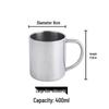 304 Stainless Steel Anti-Scald Double-Layer Water Cup for Kids and Students with Engraving