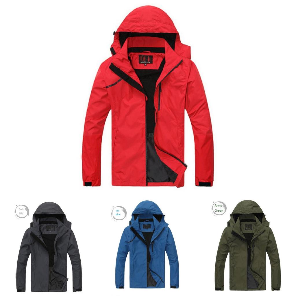 Premium Quality Thin Outdoor Men's Large Size Hooded Windproof Waterproof Jacket