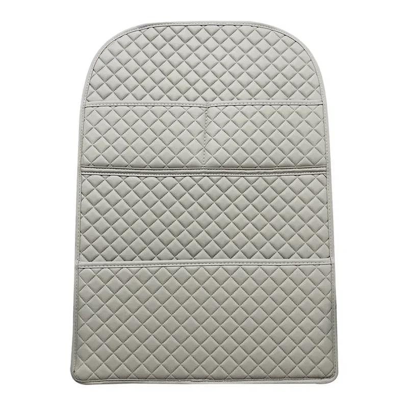 Car Anti Kicks Pad With Organizer Pocket Universal Seat Back PU Leather Protector Cover Back Seat Child Kick Mats Amagi