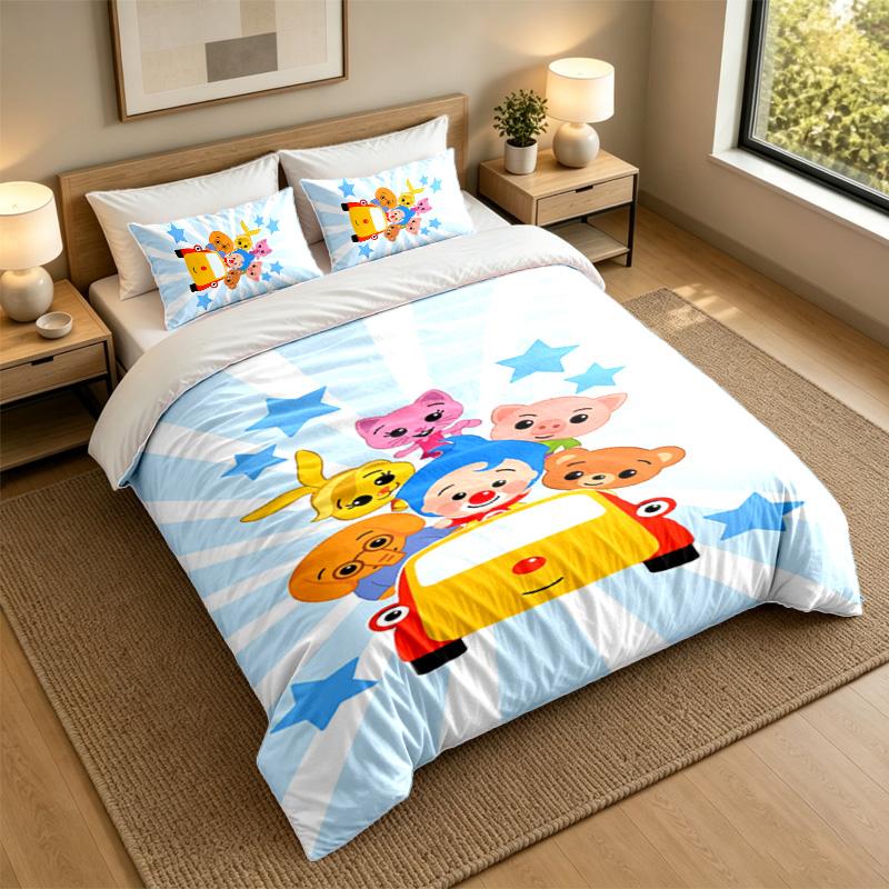 Set Biancheria da Letto Morbido Fantasia El Payaso Plim Plim, 1 Copripiumino più 2 Federe Elegante Camera da Letto Tessile per la Casa