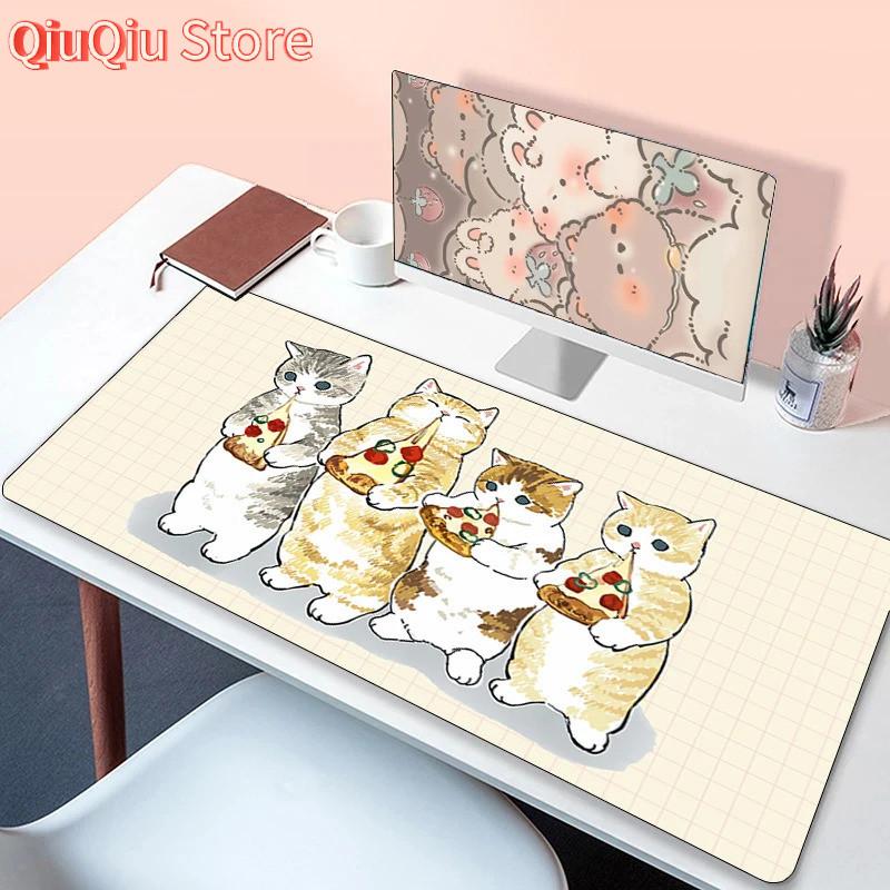 Kawaii Cat Gaming Mouse Pad Gamer Non-slip Mausepad Computer Accessories Deskmat Mousepad Mats Keyboard Pc Cabinet Xxl