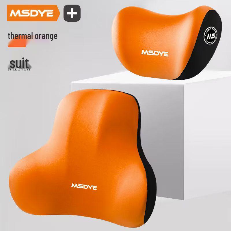 Memory Foam Car Headrest Cushion with Lumbar Support and Shoulder Pillow for Ultimate Comfort On the Road.