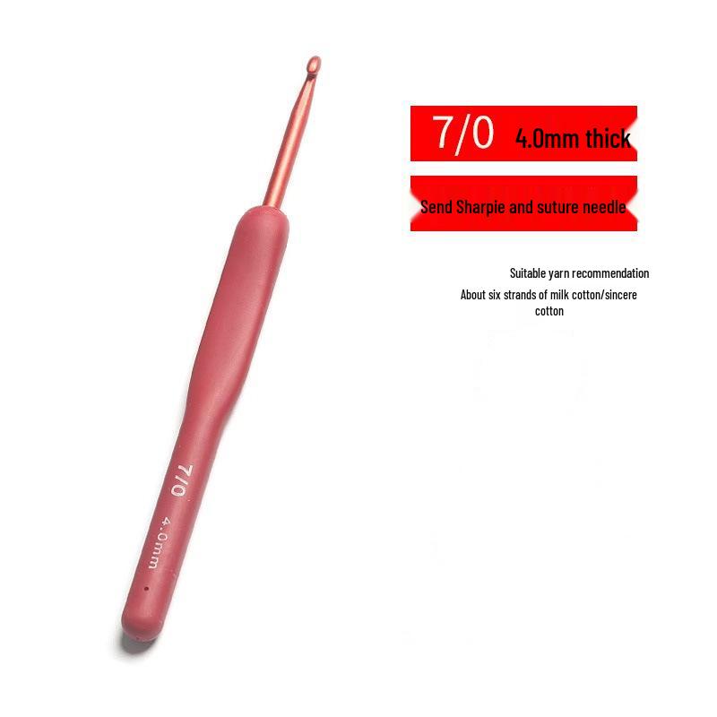 

Красный набор крючков для вязания с мягкой ручкой для рукоделия