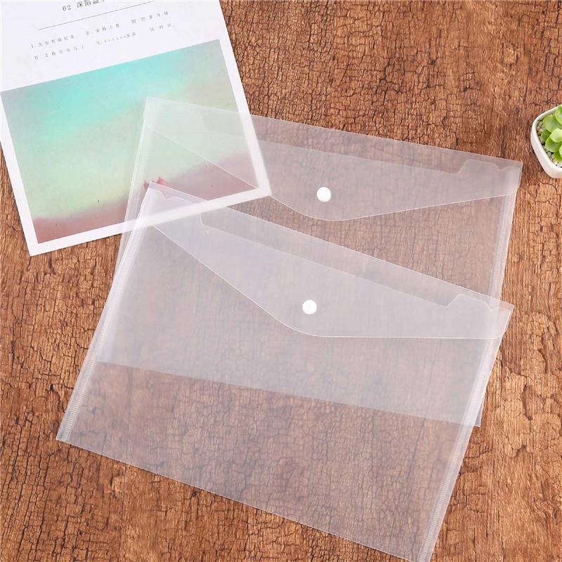 Heavy Duty Waterproof A4 Clear Plastic Document Bag File Holder Portfolio Notes Envelope Storage Case School Office Business Supplies