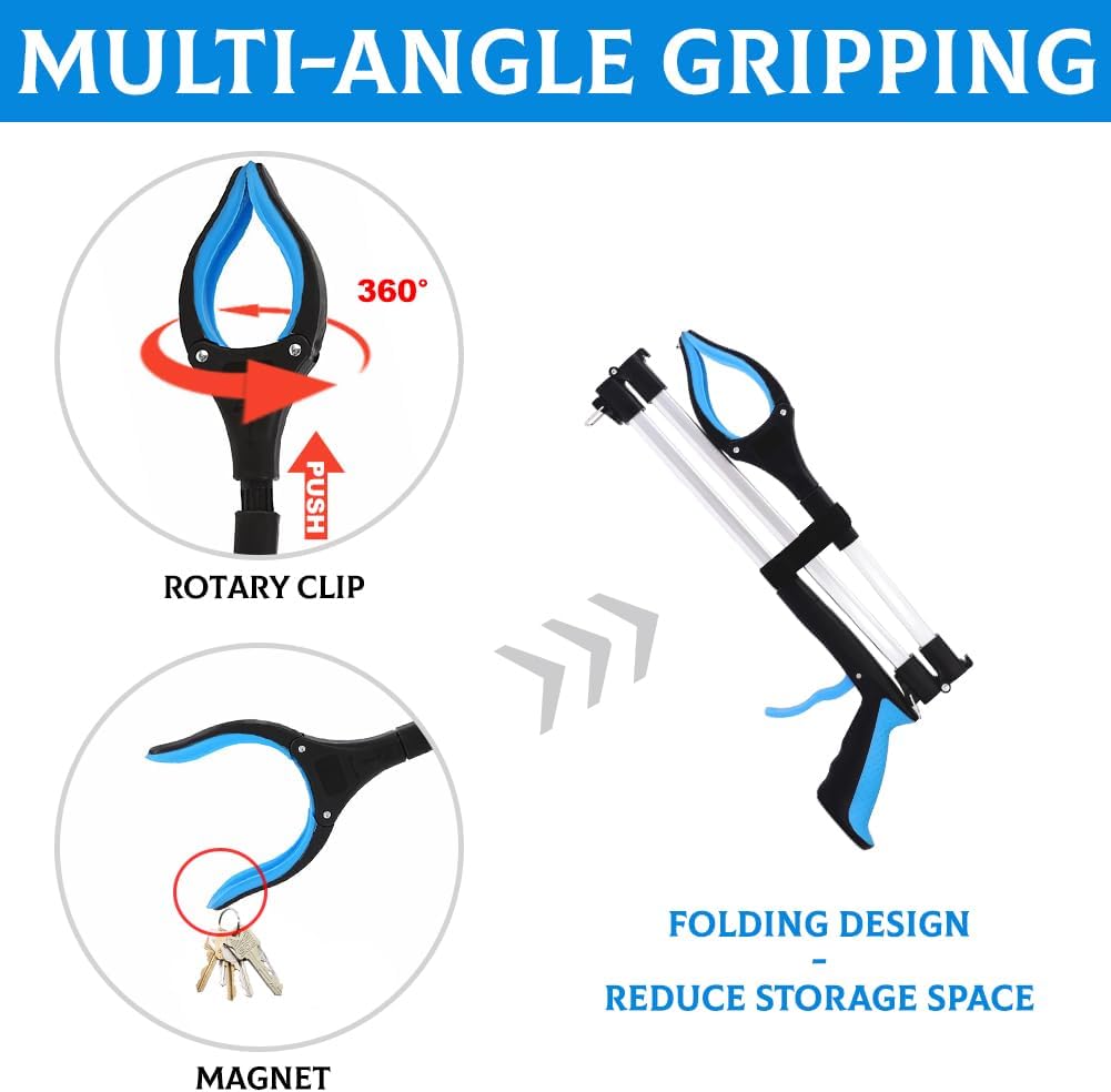 43" Tutucu Uzatıcı Alet, Yaşlılar İçin Ekstra Uzun Tutucular, Mıknatıslı Hafif Pratik Çöp Kapıcı Tutucu, Kol Uzatma