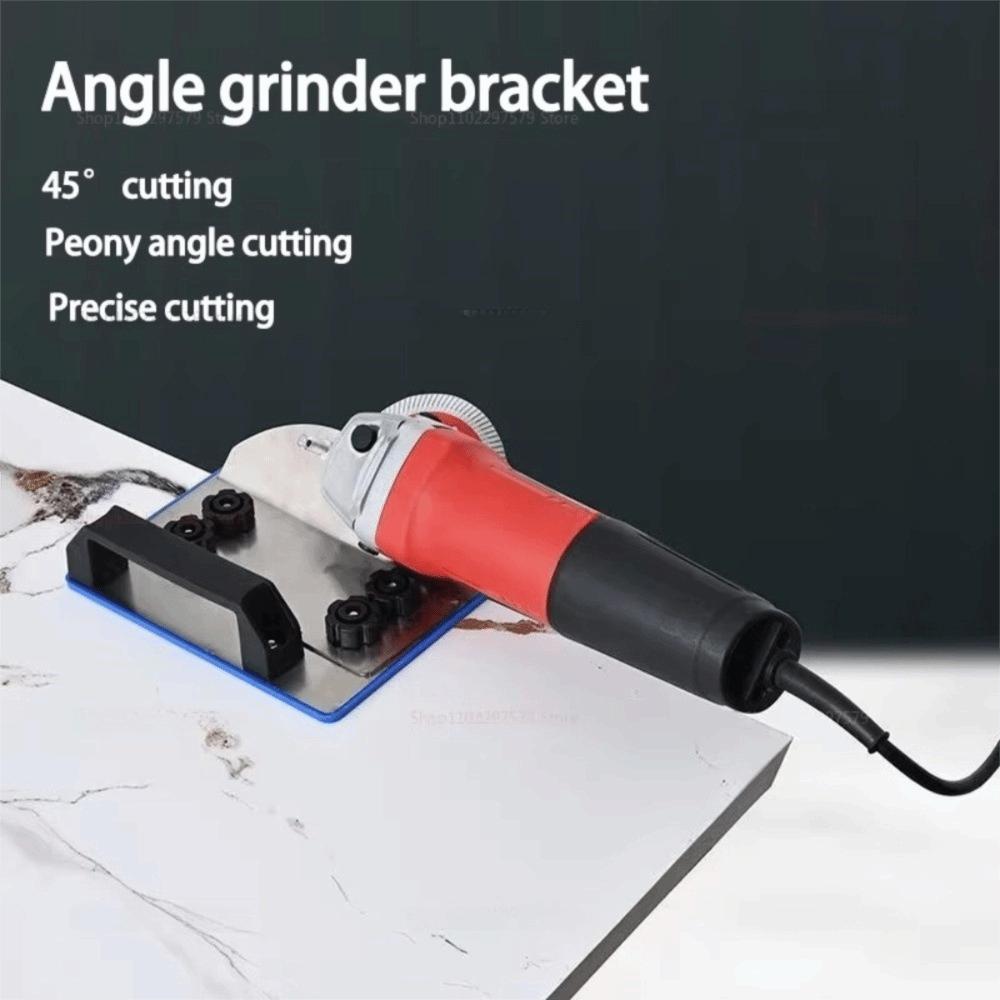Portable Angle Grinder Stand Stainless Steel Adjustable 45 Degree Chamfering Stand Bracket Edge Trimming Accessory Woodworking