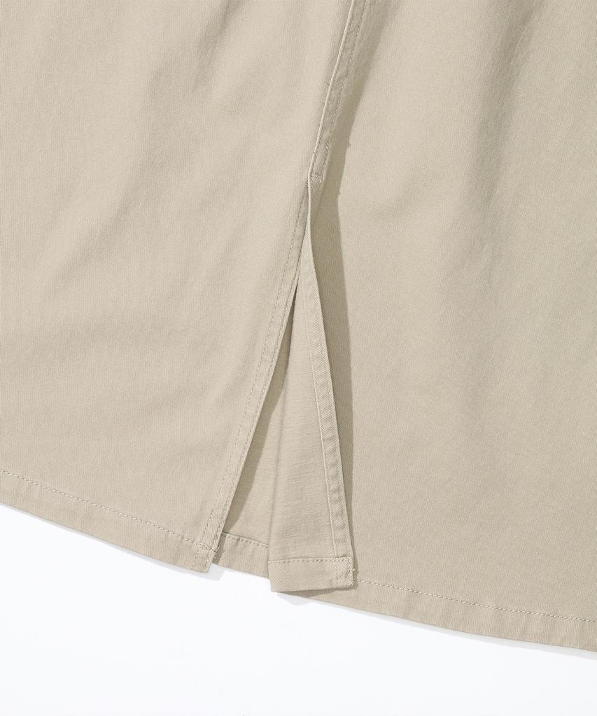 Columbia University M-Label Belted Peach Cotton Long Skirt Heritage Beige