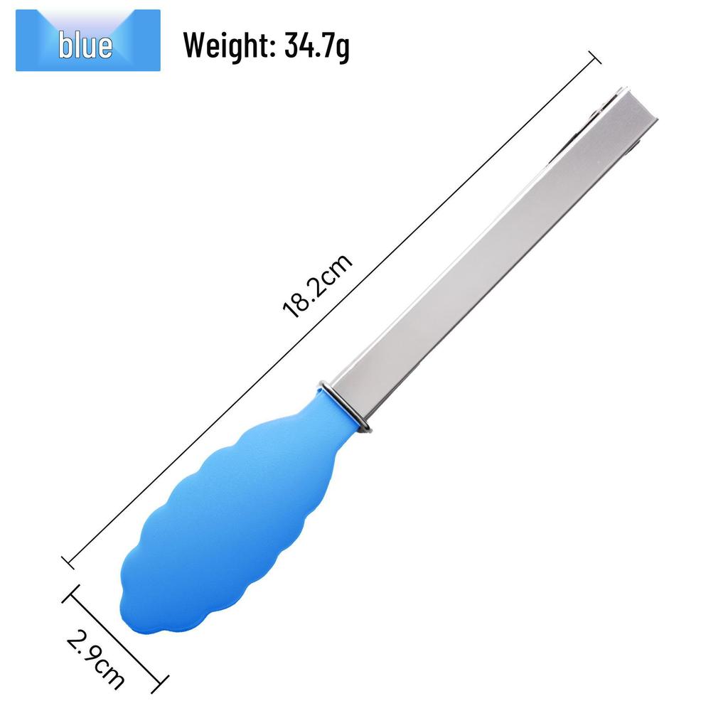 High-Temperature Resistant 430 Stainless Steel Anti-Scald BBQ Tongs for Outdoor and Kitchen Use