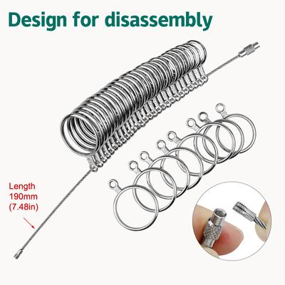 Metal Ring Gauges Sizer Meter Hand Loop Jewellery Measuring Ring Tool Finger Ruler Measurement Finger Circumference Uk Size