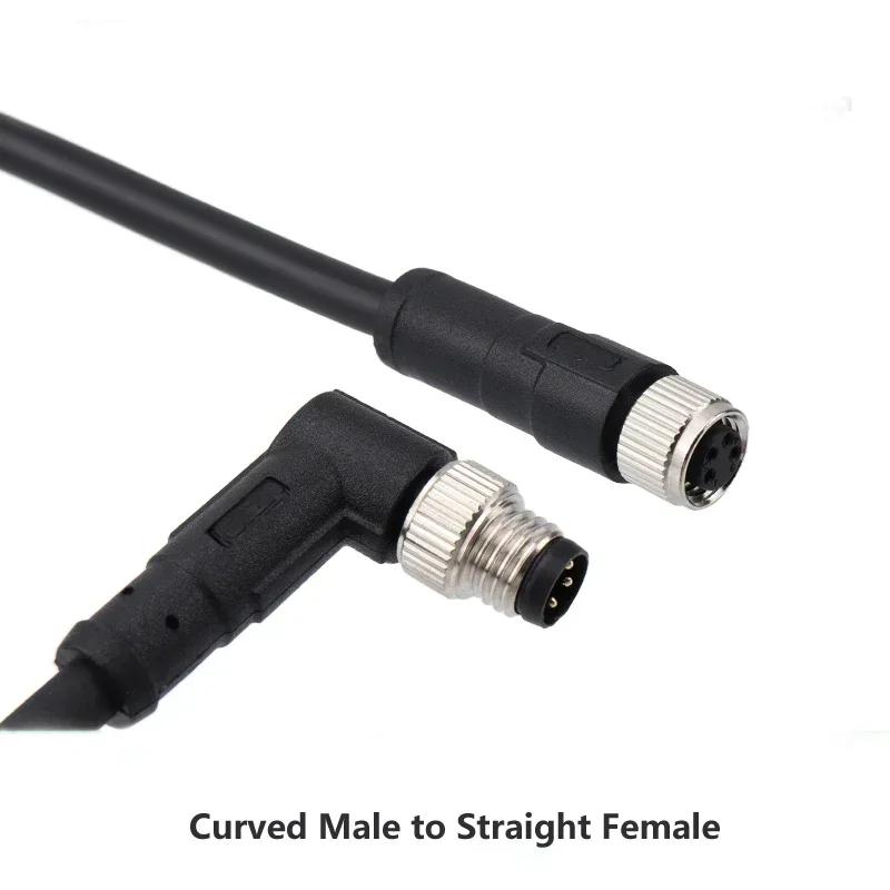 M8 10M PUR/PVC Shield Cable Double Plug Male Female Adapter Waterproof Aviation Connector Power Charger 3Pin 4Pin 5Pin 6Pin 8Pin