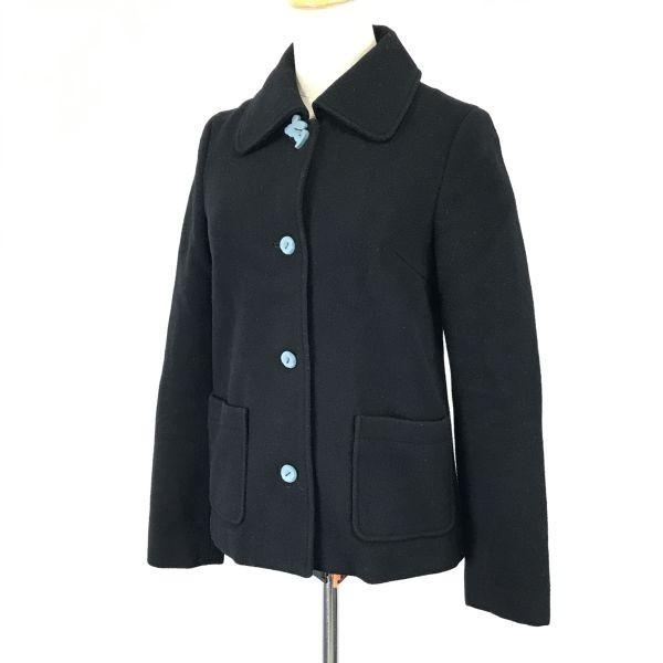 Noue-rue Flandre Japan Wool Short Coat 2 M Black Coat Jacket Jumper(USED)