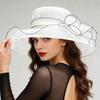 Women S Organza Large Brim Sun Hat Elegant Sun Protection Hat