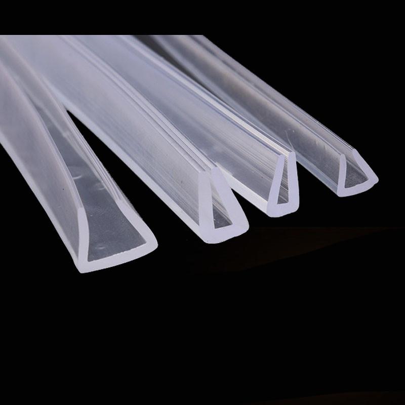 1 Meter U Channel Silicone Rubber Shower Door Glass Sealing Strip Edge Trim Glazing Weatherstrip Edge Guard