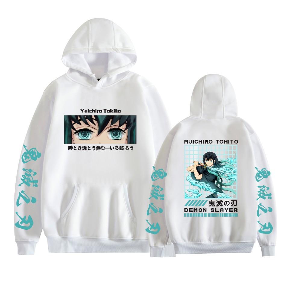New Demon Slayer Japanese Anime Series Printed Men's Fashion Casual Hooded Long-sleeved Sweatshirt Adult Couple Pullover Top