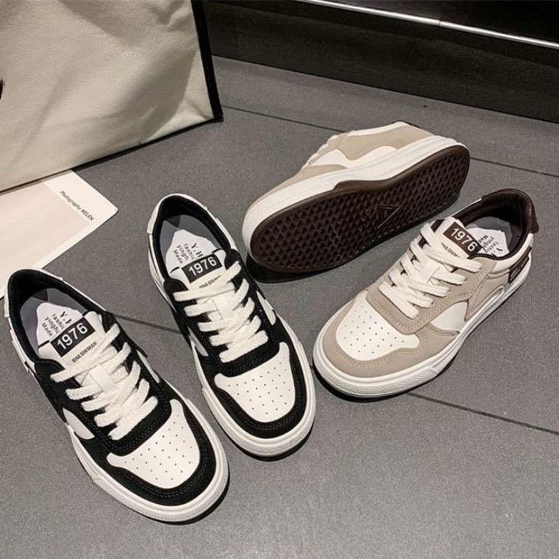 Spring and Autumn New Fashionable Thick Bottom Casual Women's Sports Shoes White Running Female Students' Vulcanized Shoes