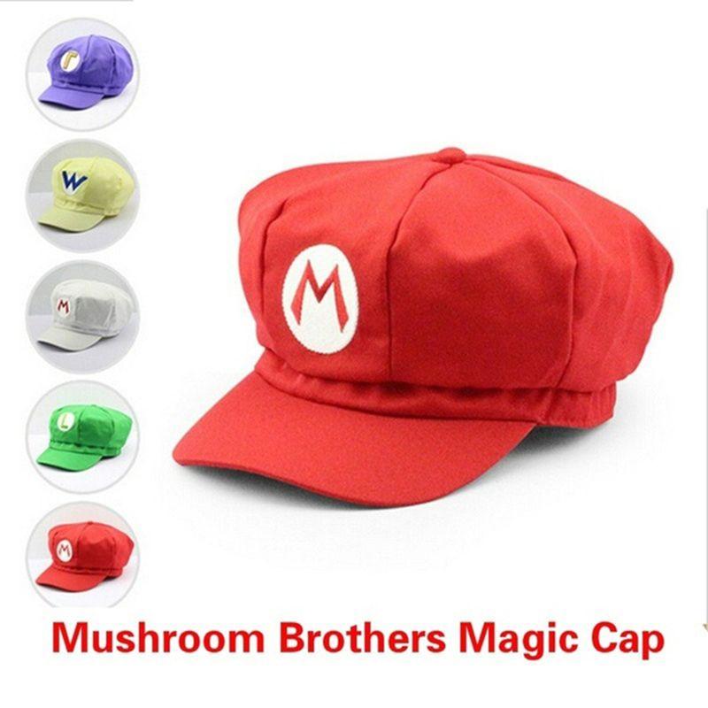 Gorra de Béisbol de Super Mario Bros Luigi Para Adultos y Niños Unisex Accesorio de Disfraz Cosplay