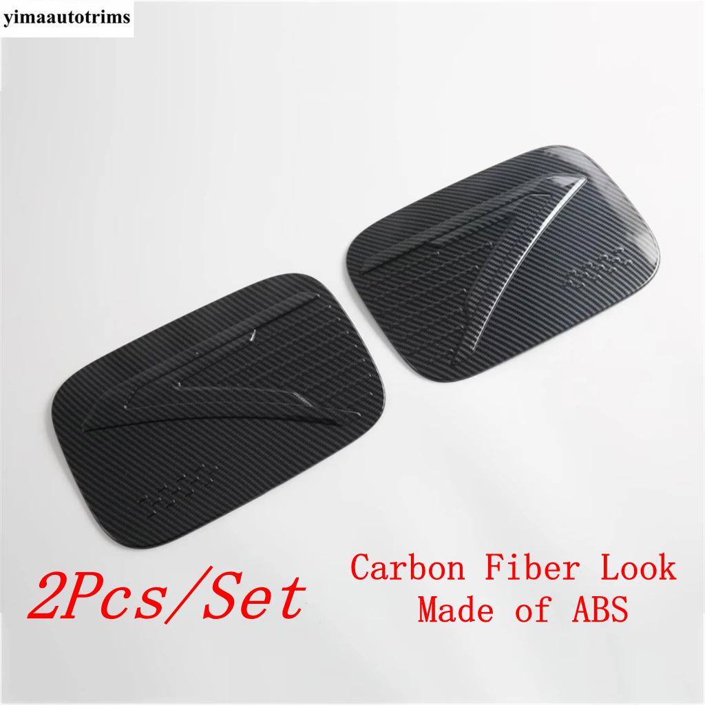 Rearview Mirror / Front Fog Light Lamp / Fuel Oil Tank Cap Cover Trim For BYD SHARK 2024 2025 Black / Carbon Fiber Accessories