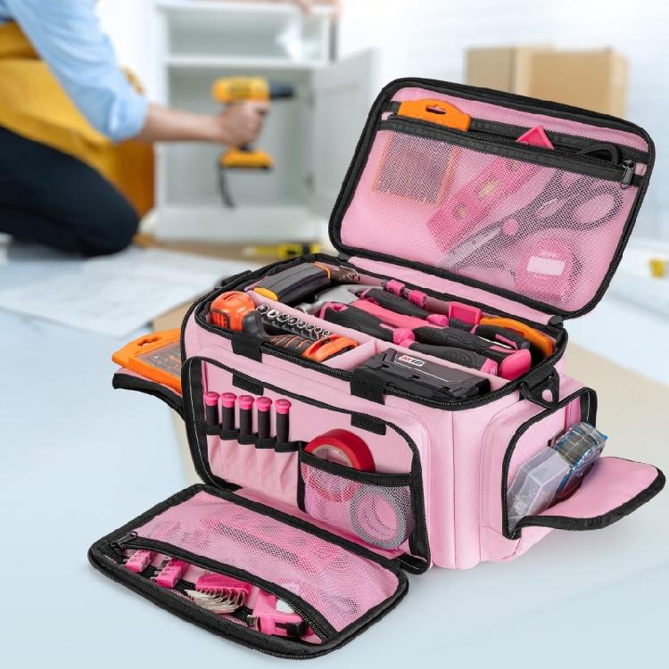 Industrial Strength 14 Inch Tool Storage Bag For Women Water Resistant Nylon Adjustable Strap Workshop Organization