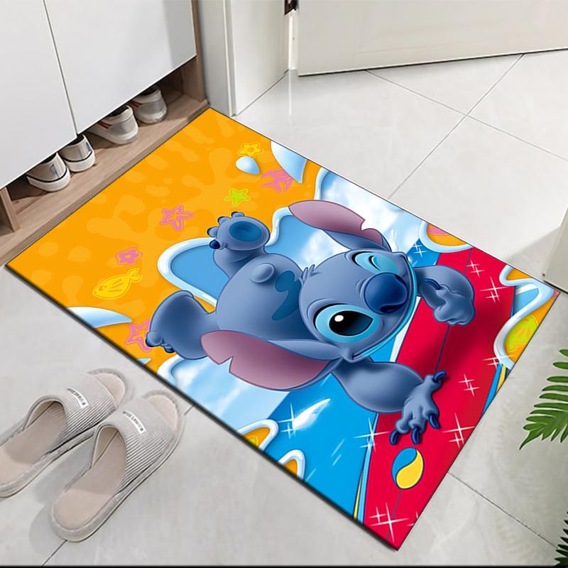 Stitch Printed Carpet, for Office Chair Living Room Bedroom Kitchen Room Decor Gifts.