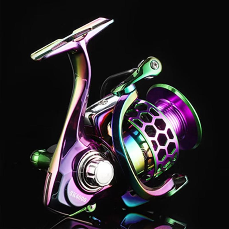 New color electroplated spinning fishing reel, smooth, strong, lightweight, full metal head bait casting fishing gear accessories
