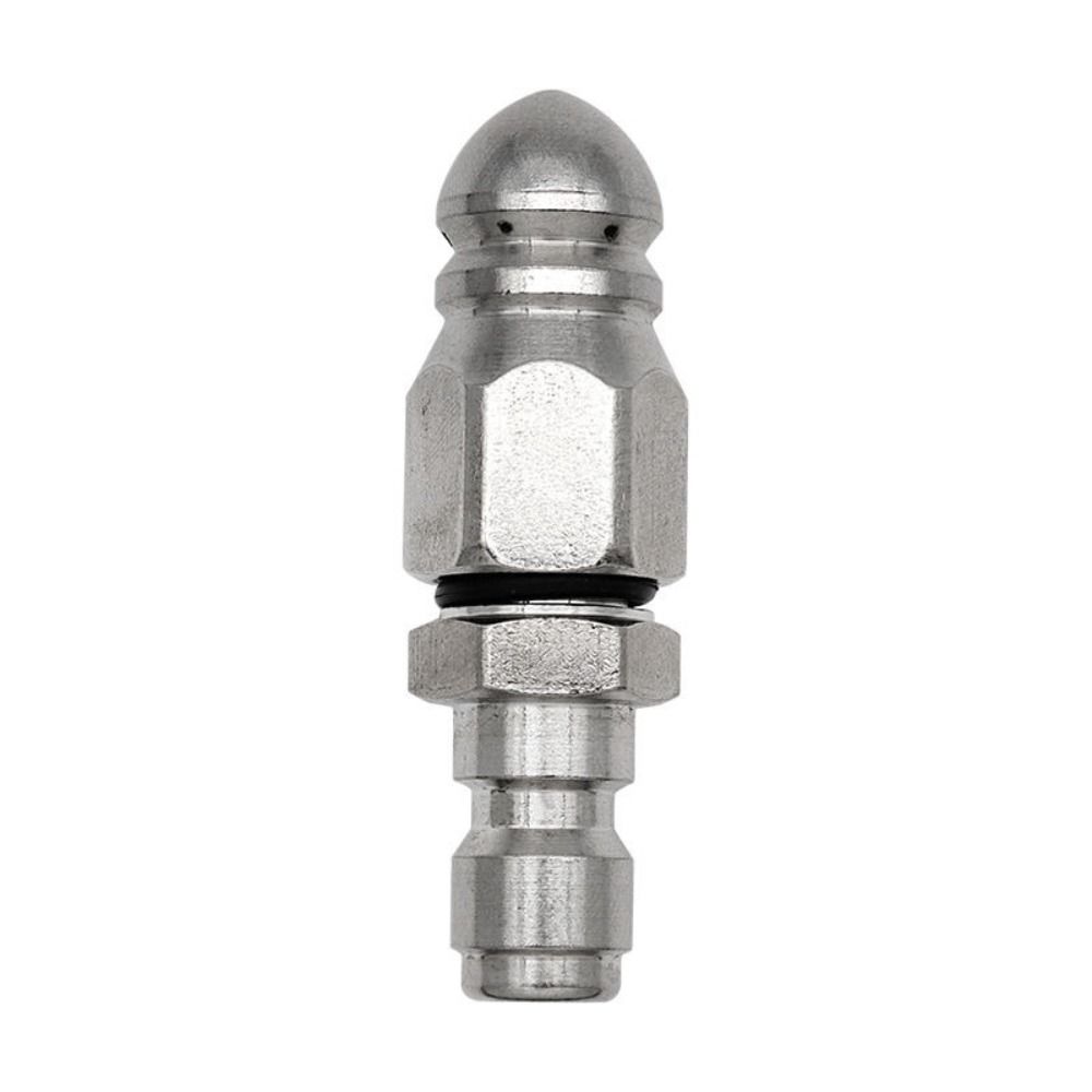 Silver Sewer Jetter Hose Nozzle Water Rat Head Rotating Nozzle High-pressure Nozzle  Home