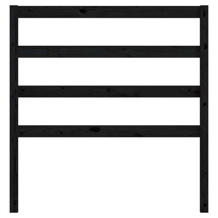 VidaXL Tête de lit Noir 96x4x100 cm Bois massif de pin 817624