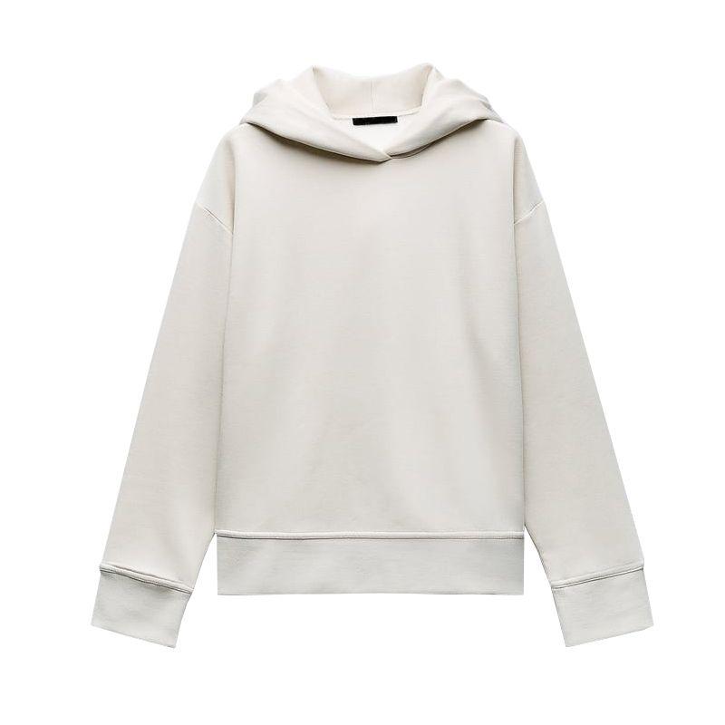 Spring New Arrival Basic Style Cotton Blended Hooded Sweatshirt 3199629 High Waist Flannel Jogger Pants 3199630