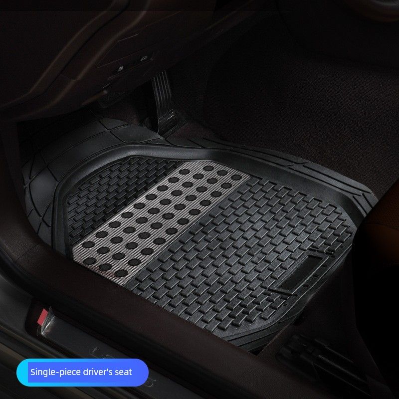 Single-Piece Car Floor Mat for the Driver's Seat, Waterproof, Non-Slip, Dirt-Resistant, Cuttable Silicone Carpet-Style Foot Mat