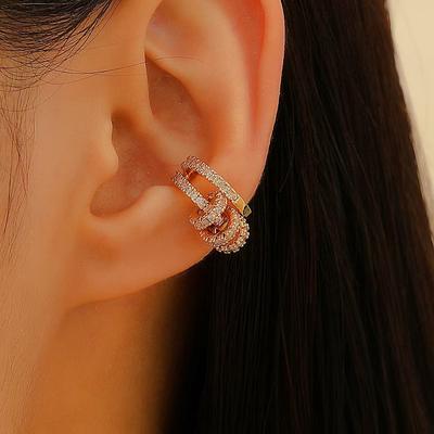 Micro-inlaid Zircon Multi-circle Smart Without Ear Piercings, Ear Bone Clip, Hipster Ear Clip Jewelry, 2026 Simple 2025 Earrings Jewelry
