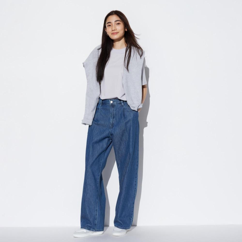 

Джинсовые брюки UNIQLO с подкладкой из драпированного денима