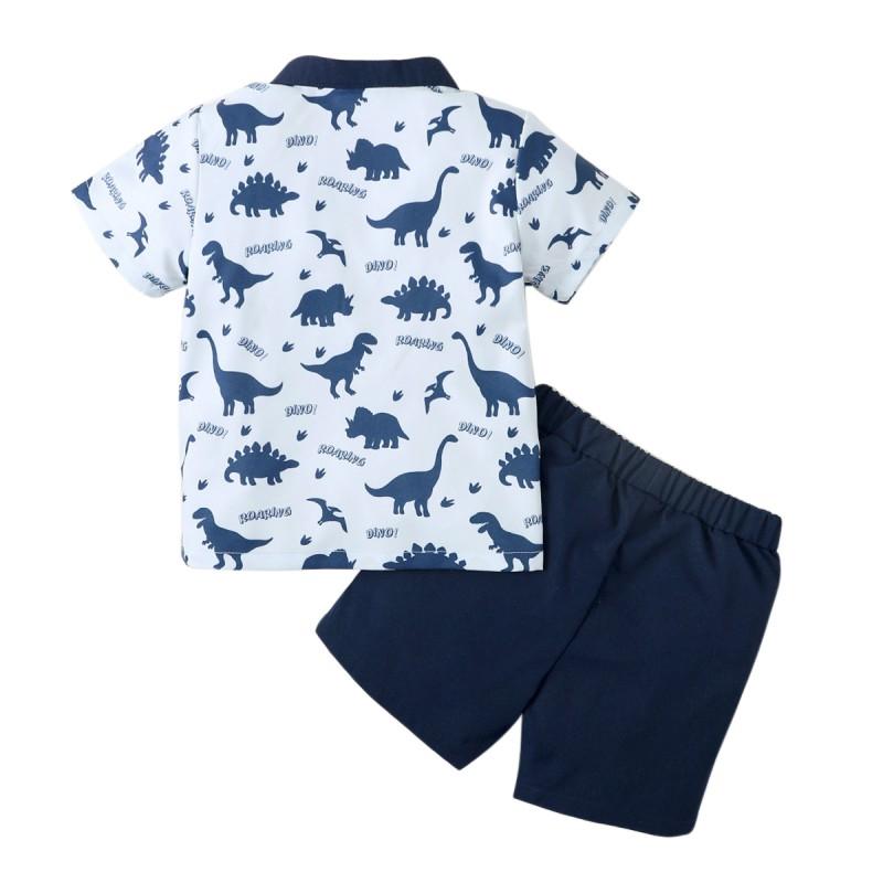 Toddler Boy Clothes Little Boys Summer Outfits Short Sleeve Clothing Dinosaur T-Shirt & Shorts Sets