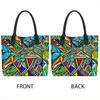  Stained Glass Colorful Tote Bag Large Capacity Casual Shoulder Bag for Daily Use Shopping Travel