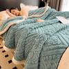 Super Soft Fluffy Lightweight Fleece Blanket Soft Warm Winter Blanket with Heat Retention Throw Lap Blanket Simple Solid Color