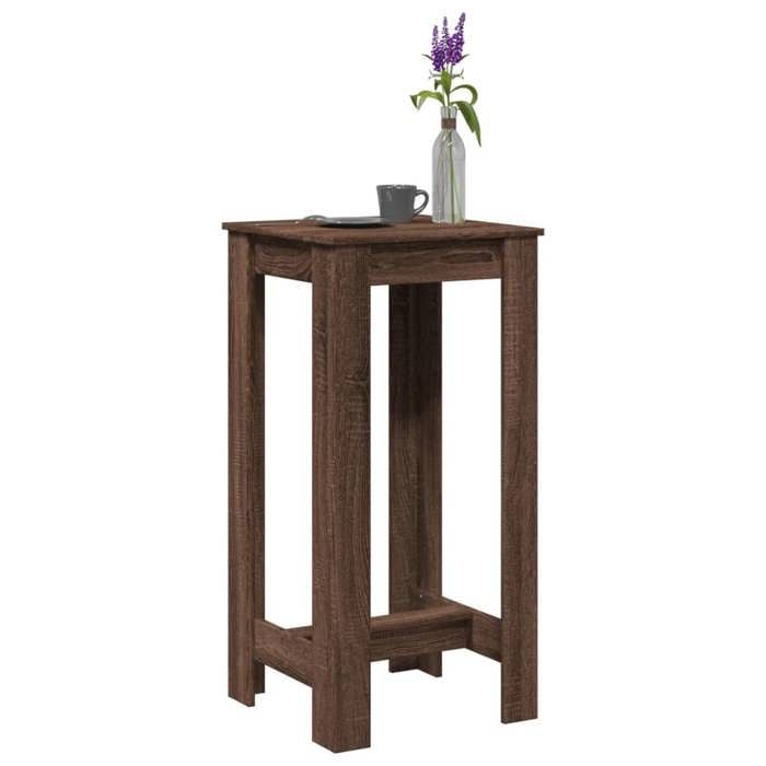 VidaXL Bar Table Brown Oak 51x50x103.5 Cm Engineered Wood, Pub Table, High Table, Bar Stool Table, 854406