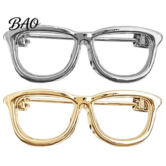 Casual Lapel Pins Alloy Glasses Brooch for Men Women, Eyeglasses Shape Versatile Outfits Accessory Pin, Decorative Suits Shirts Sweaters Collar Pin
