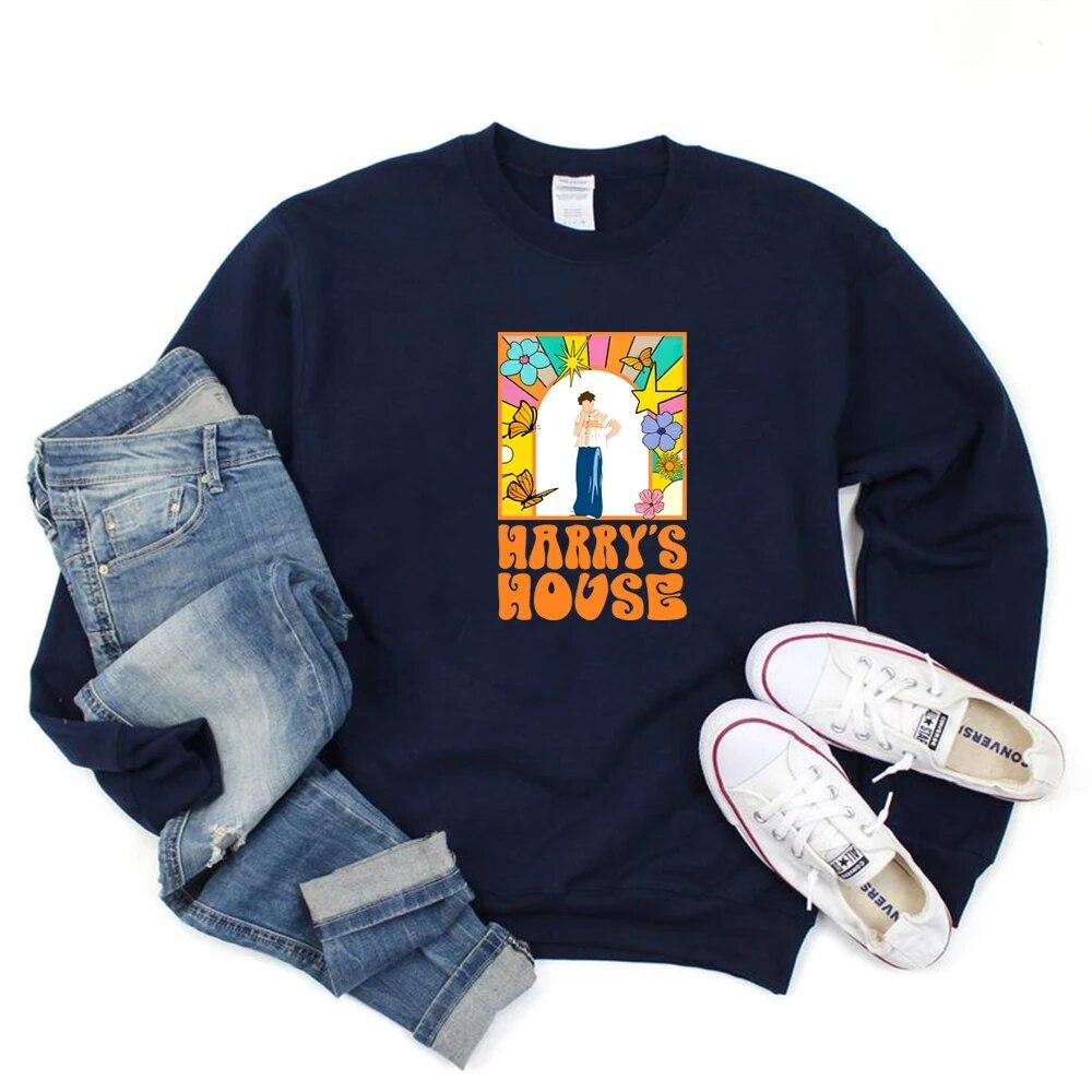 Unisex HoodieHarry's House New Album Sweatshirt Y2k Harry's Home Graphic Pullover Love on Tour 2023 Matilda Track List Crewneck Sweatshirts