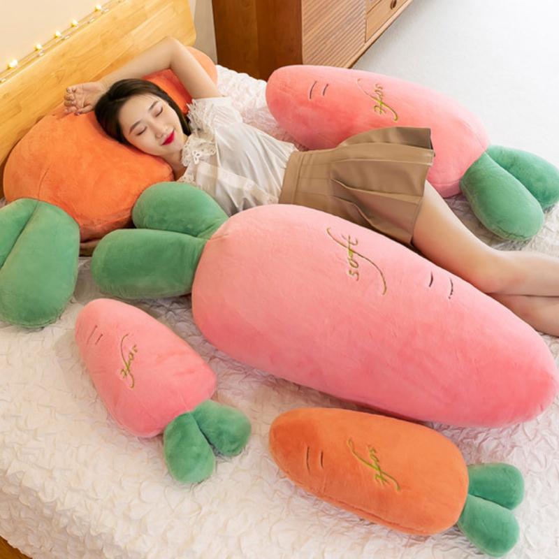 Cute Carrot Sleep Pillow Doll Plush Toy Home Decor Children Kids Birthday Gift