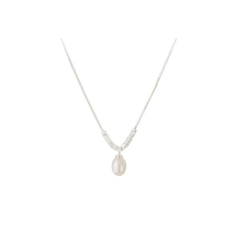Natural Freshwater Pearl Choker Necklace Women Simple Trendy Clavicle Chain Luxury Style