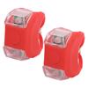 2pcs LED Bicycle Light Front Tail Safety Warning Colorful Lamp 3 Lighting Modes Waterproof Cycling EquipmentRed