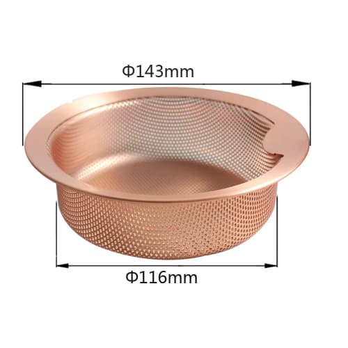 Talea ?14.3cm, H:4.2cm, Küchenablaufkorb, Edelstahl, Ablauf und Müllablauf, QS588C004