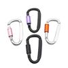 4Pcs Heavy Duty Carabiner Clip, Aluminum Alloy Outdoor Keychain Carabiner, D Shaped Metal Hook Buckle for Water Bottle, Key, Backpack