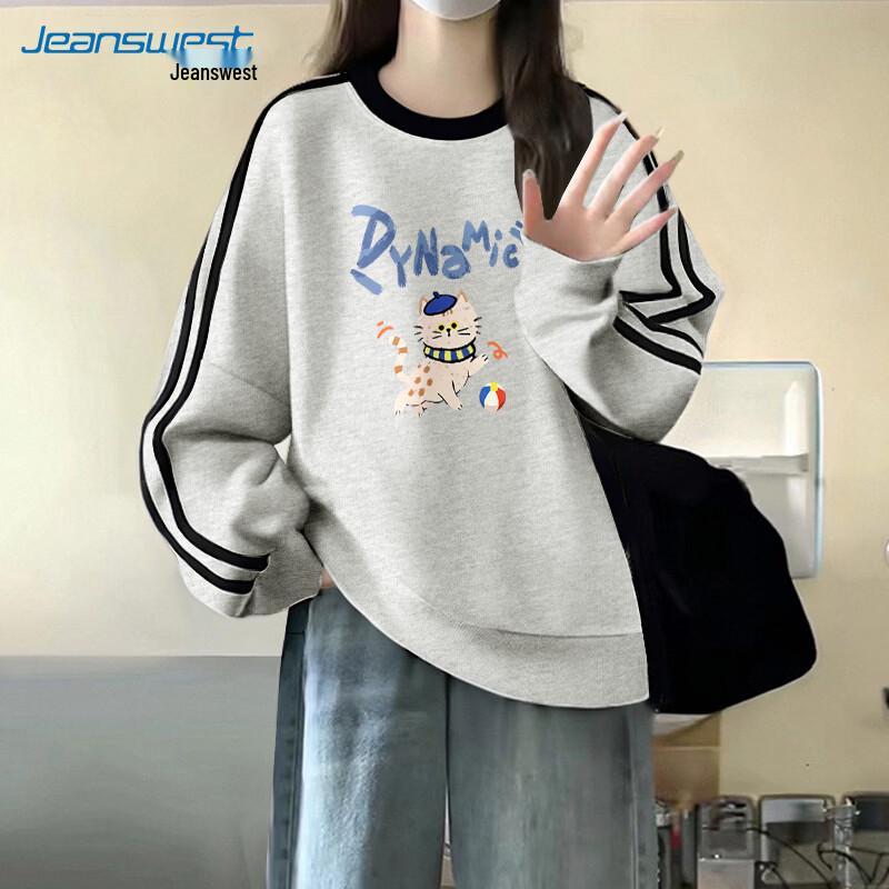 Jeanswest Playful Cat Ball Graphic Long Sleeve T-Shirt L