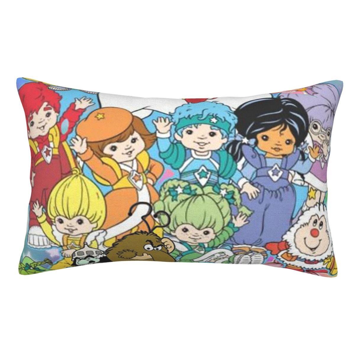 Cartoon Schattig Rainbow Brite Rechthoekige Kussensloop Kussenhoes Decor Slaapkamer Bed Huis Comfort Sierkussen 50x35cm