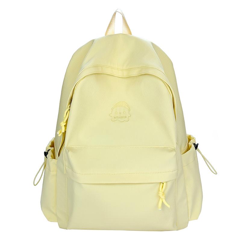 

Рюкзак для ученика средней школы, женский однотонный рюкзак жёлтый