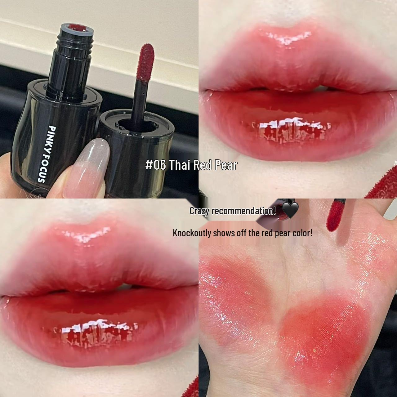 

Алый сияющий тинт: Увлажняющий, стойкий к отпечатыванию блеск для губ для пухлых, ярких губ 1.5g