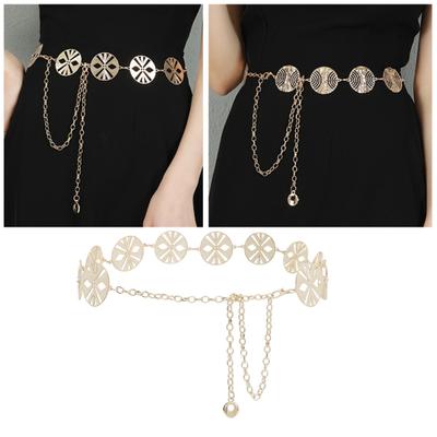 Waist Strap Wild Decorate Portable Terrific Stainless Imitation Pearl Belt for Work