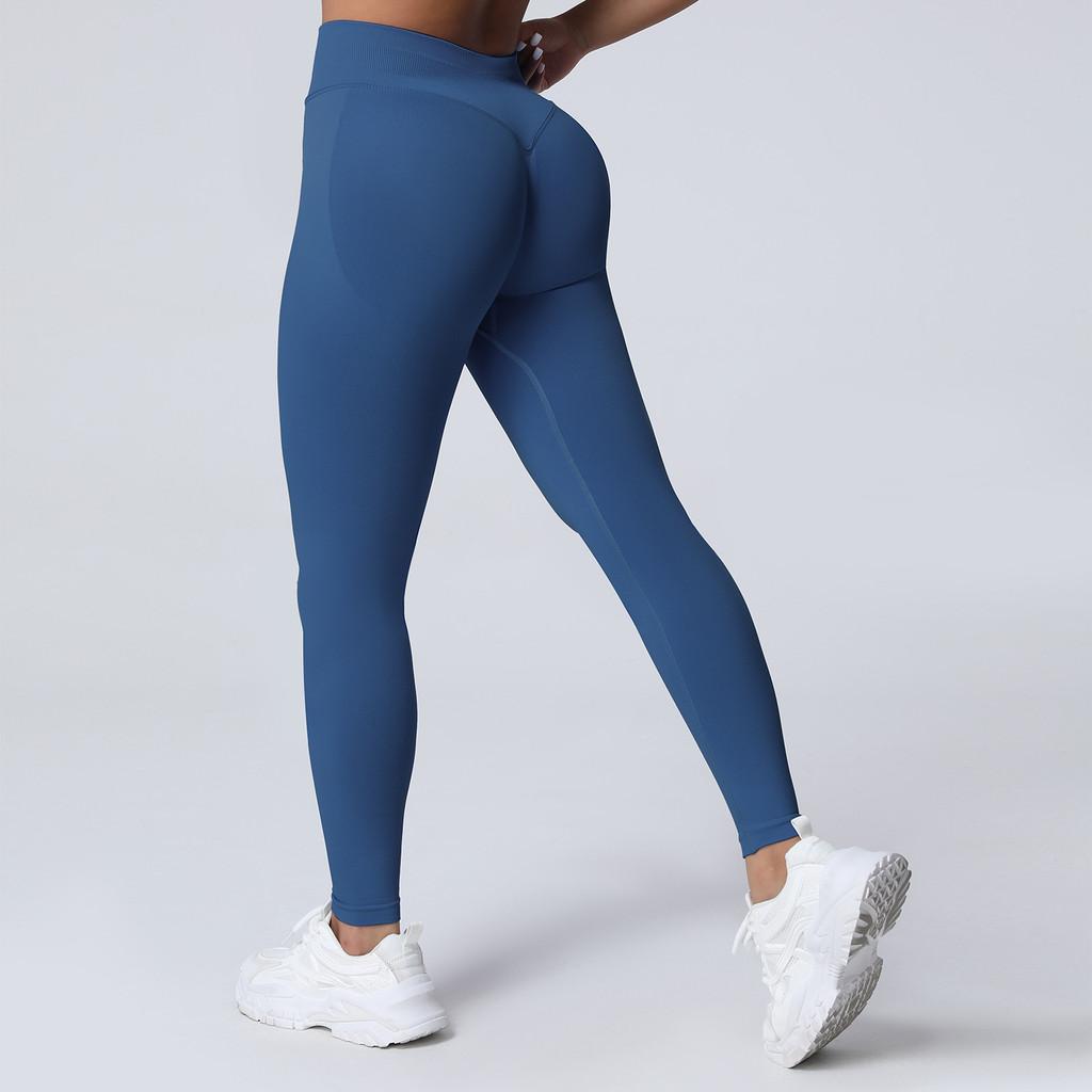 Seamless Matte High Waist Workout Leggings With Peach Lift For Yoga And Running