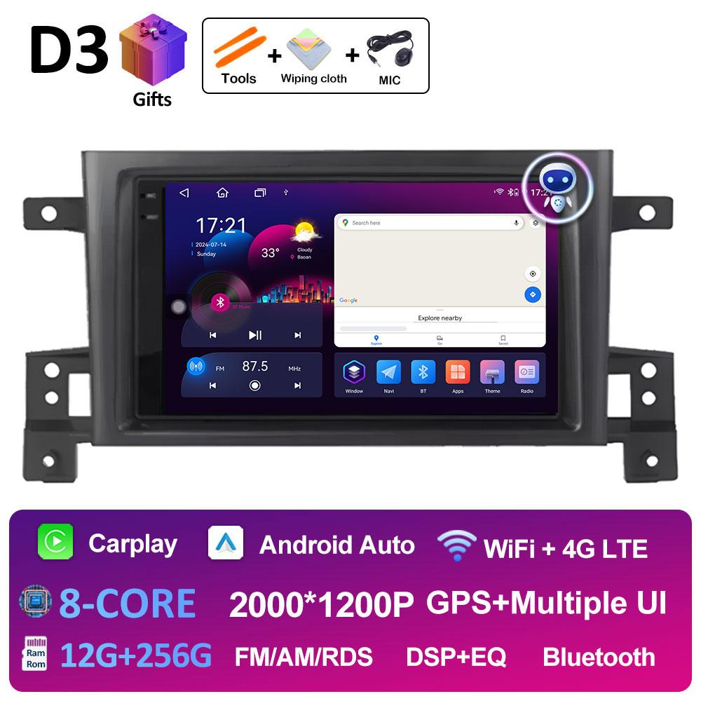 Smart System GPS Navigation For Suzuki Grand Vitara 3 2005 2006 2007 2008 2009 - 2015 Wireless Carplay Car Video Player No 2 din