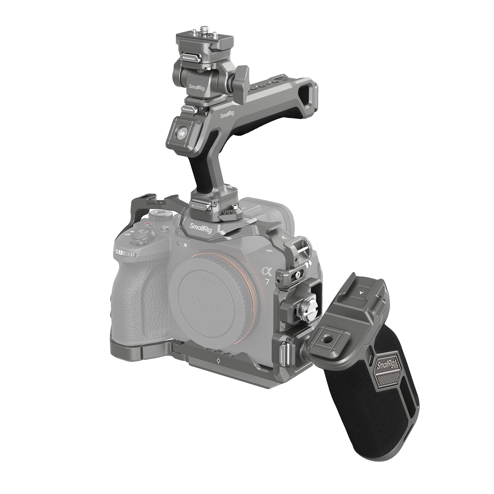 

SmallRig, сумісний із Sony для Alpha 7R 7 7S III Комплект камери HawkLock Quick Release Advanced Camera Cage Верхня ручка Бічна ручка Кріплення монітора